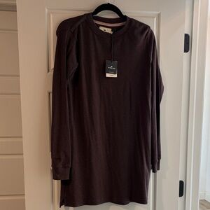 The Normal Brand Dark Brown Long Sleeve Sweater Dress